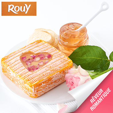 Rouy confit de pétales de rose et brioche mousseline